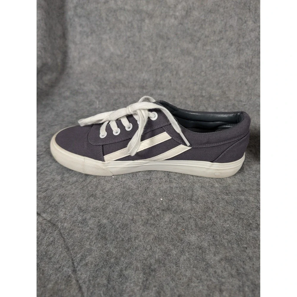 Hurley Mens‎ Canvas Sneakers Shoes Navy White Stripe Lace Up Size US 6 EUR 38.5